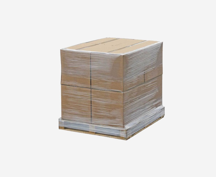 A pallet wrapped
